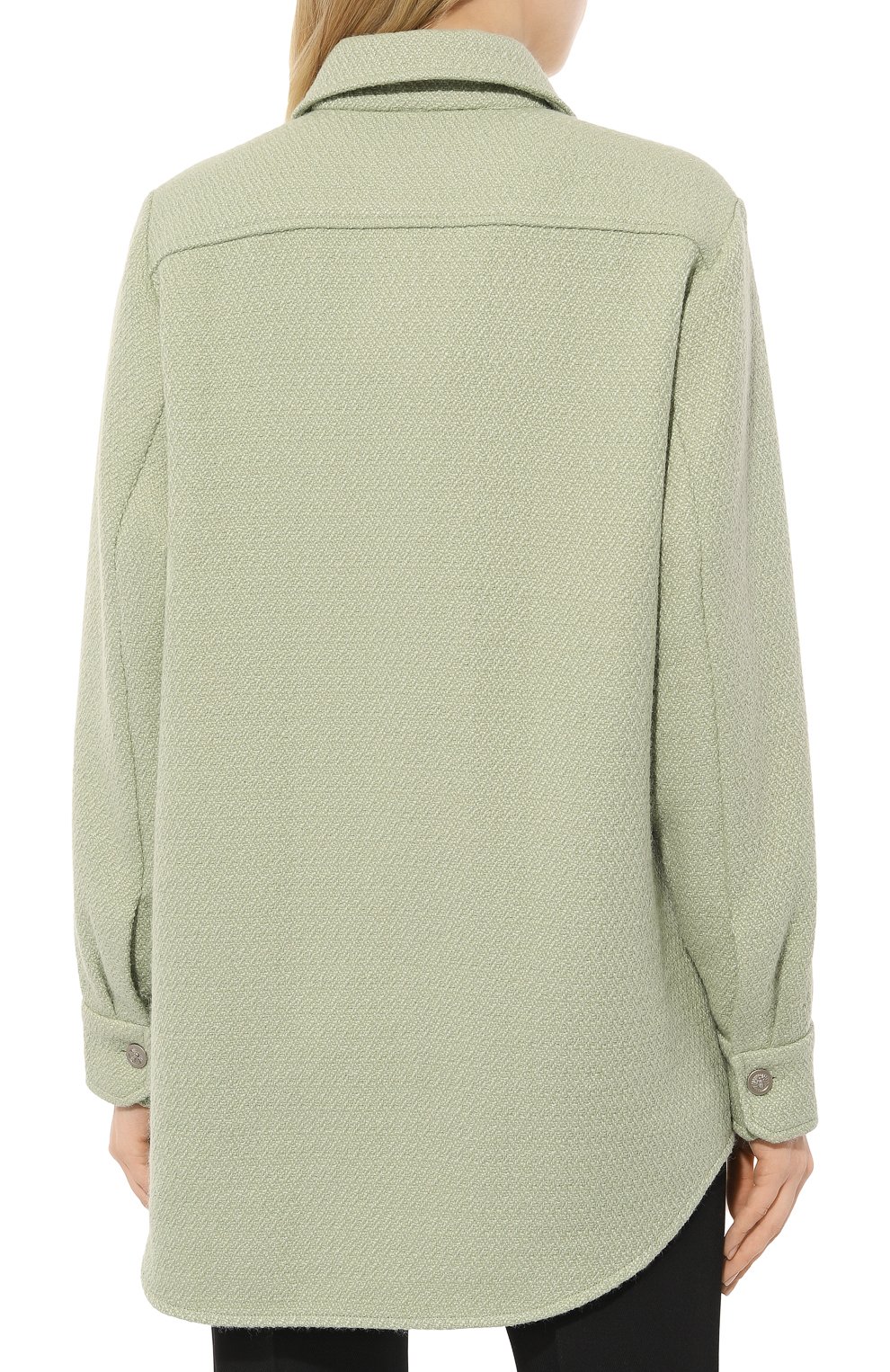 Женская оливковая шерстяная рубашка SEVEN LAB купить в интернет-магазинеЦУМ, арт. SBT.05.520.320